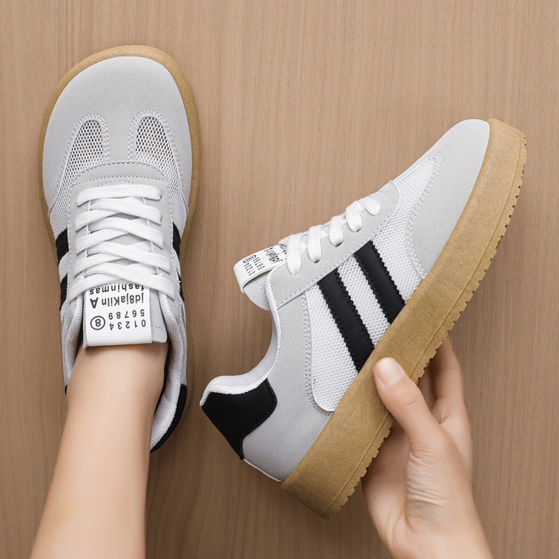 Damen Sportliche Sneaker mit flexibler Sohle und atmungsaktiver Mesh-Oberfläche EB