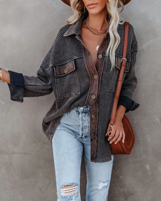 Damen Oversized Karojacke EB