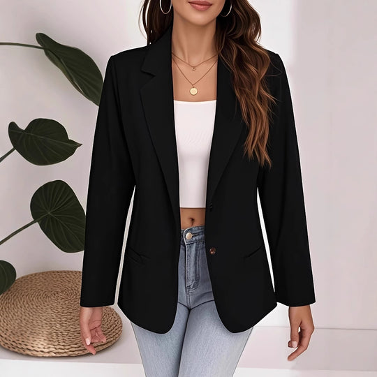 Damen eleganter Blazer mit zeitlosem Schnitt und praktischen Taschen EB