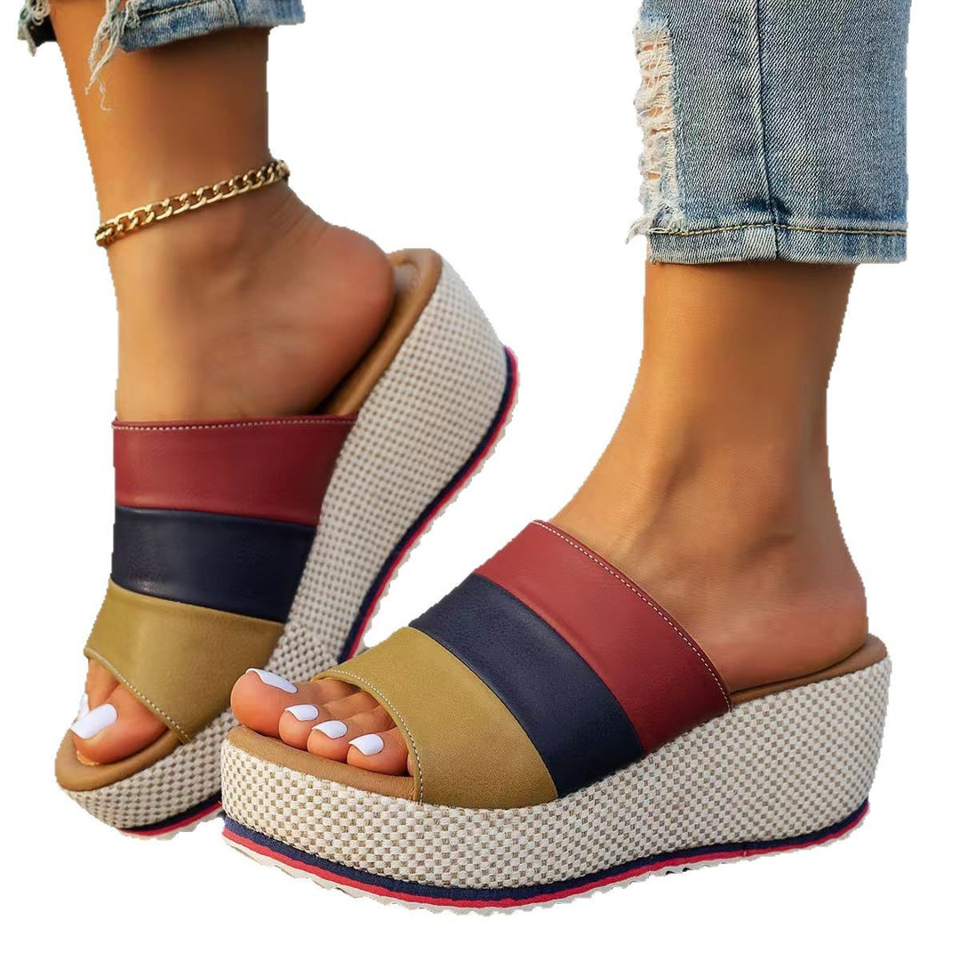 Damen Wedge-Sandalen mit komfortablem Fußbett und modischem Riemendesign EB