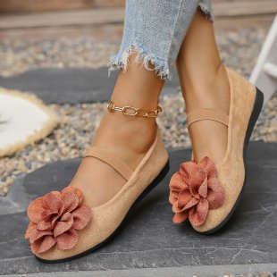 Damen Ballerinas mit floralem Dekor EB