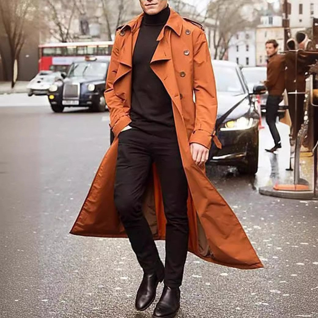 Herren Langer Trenchcoat EB