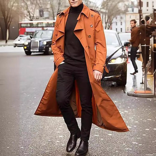Herren Langer Trenchcoat EB