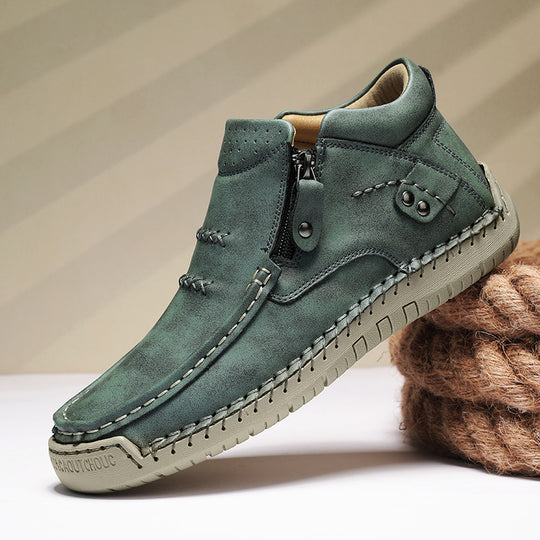 Herren Bequeme und modische Stiefeletten mit Reißverschluss EB