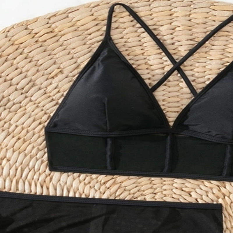 Damen Elegantes Mesh-Bikini-Set EB