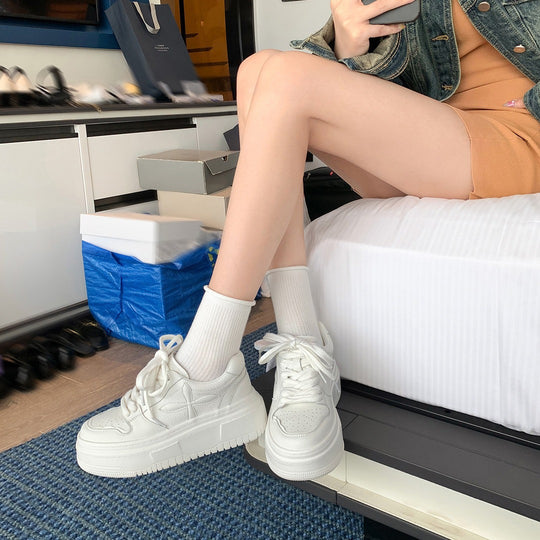 Damen modische Sneakers mit hochentwickeltem Plateau und atmungsaktivem Obermaterial EB