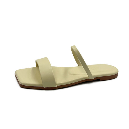 Damen Offene Fußbett-Sandalen mit zweifachem Riemchen und komfortabler Sohle EB