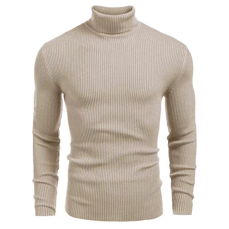 Herren Rollkragenpullover aus feinem Rippstrick EB