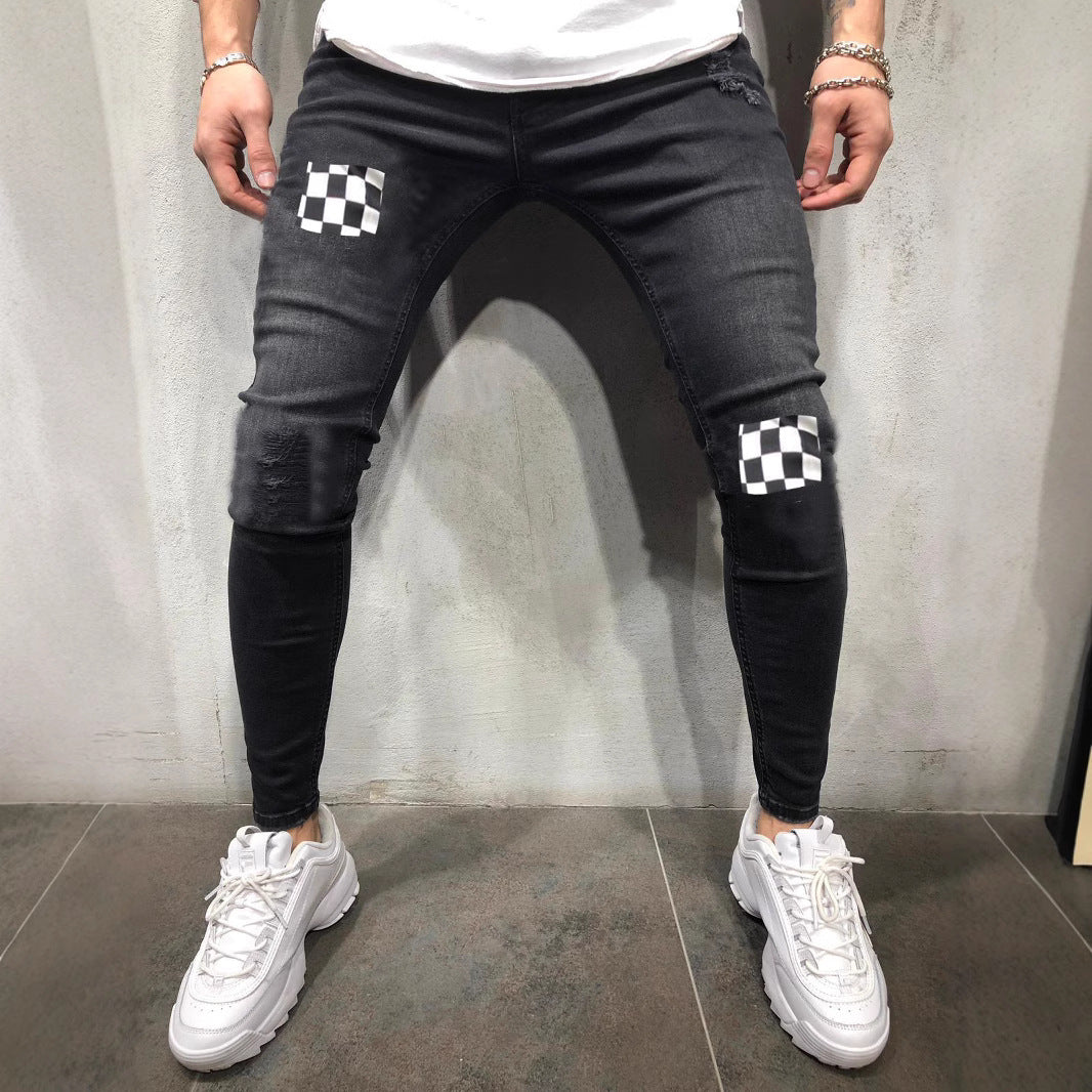 Herren trendige Skinny Jeans mit aufregenden Designelementen EB