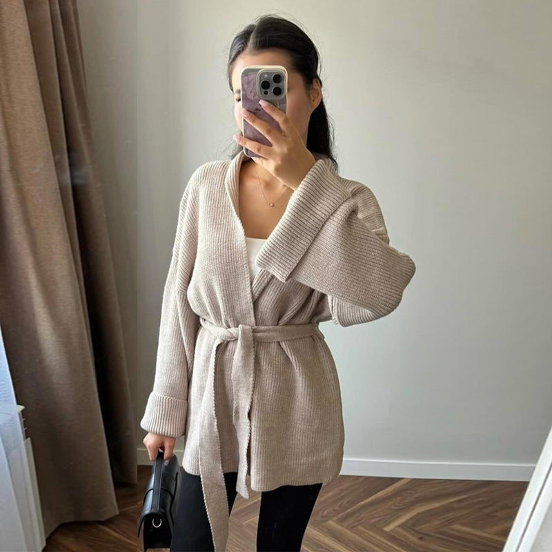 Damen gemütlicher Strickmantel EB