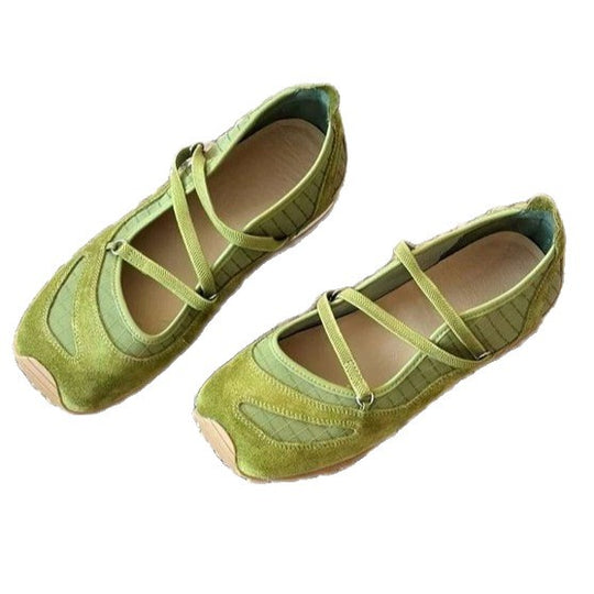 Damen Ballerinas mit flexibler Sohle und schickem Riemchendesign EB