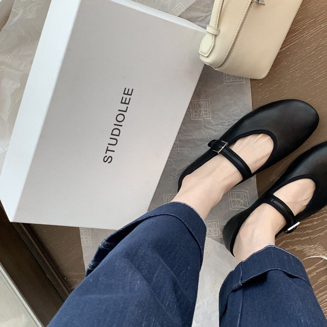 Damen Ballerinas mit dekorativem Riemchen EB