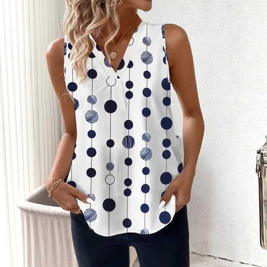 Damen modisches V-Ausschnitt Top EB