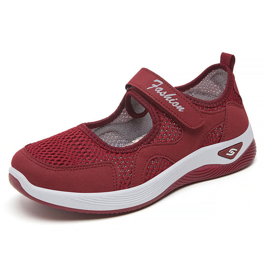 Damen Atmungsaktive Slip-On Schuhe mit verstellbarem Klettverschluss EB