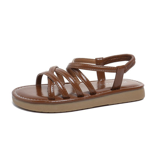 Damen bequeme Sommerschuhe mit verstellbarem Riemen EB