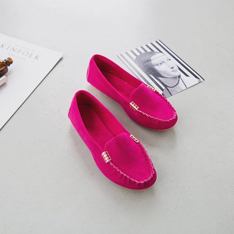 Damen nan bequeme Veloursleder Mokassins mit gepolsterter Innensohle EB