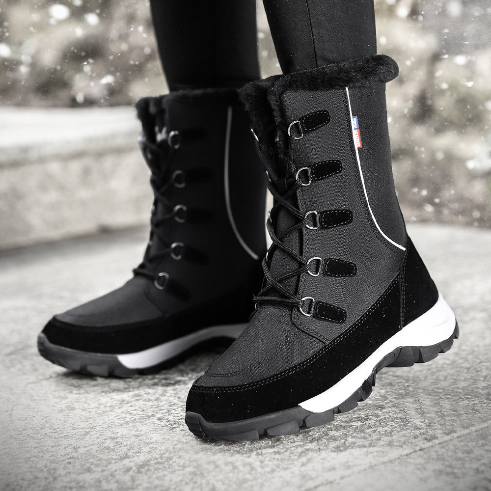 Damen isolierte Winterstiefel mit rutschfester Sohle und weichem Innenfutter EB