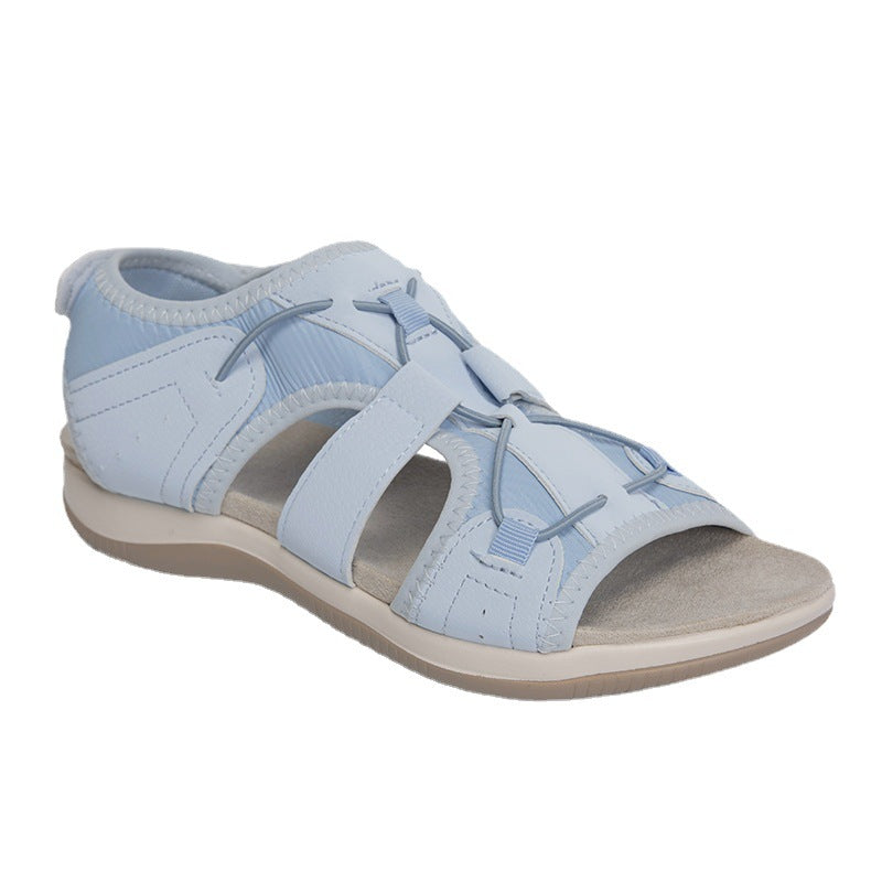 Damen Sportliche Freizeitsandalen mit flexiblem Riemendesign und geschlossenem Fersenbereich EB