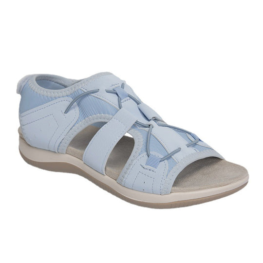 Damen Sportliche Freizeitsandalen mit flexiblem Riemendesign und geschlossenem Fersenbereich EB
