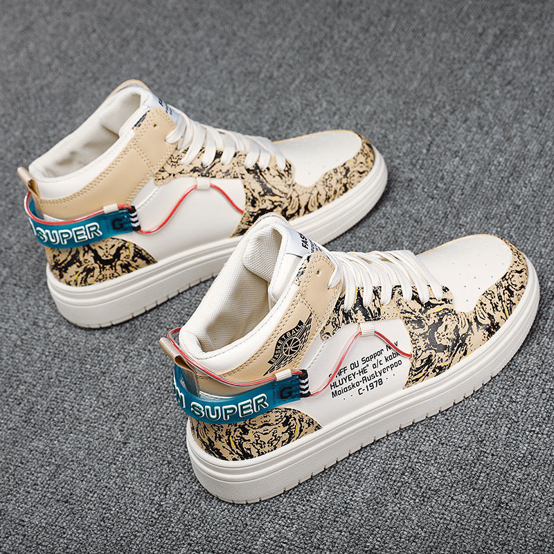Damen Hohe Sneaker im urbanen Design mit auffälligem Print EB