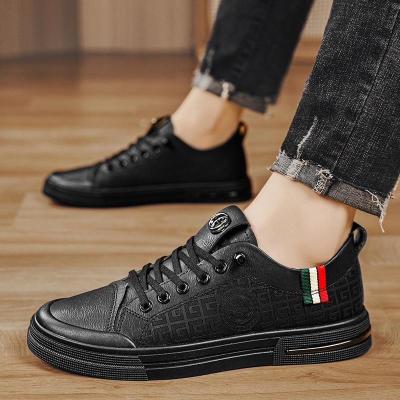 Damen modische Sneakers aus hochwertigem Leder mit strapazierfähiger Laufsohle EB