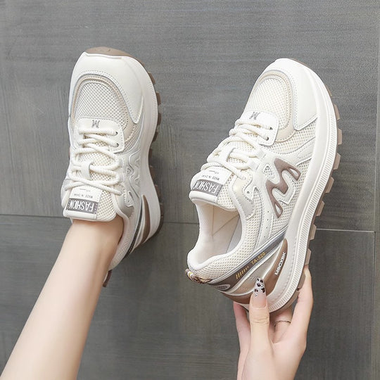 Damen Sportliche Sneakers mit atmungsaktiven Mesh-Elementen und ergonomischer Dämpfung EB
