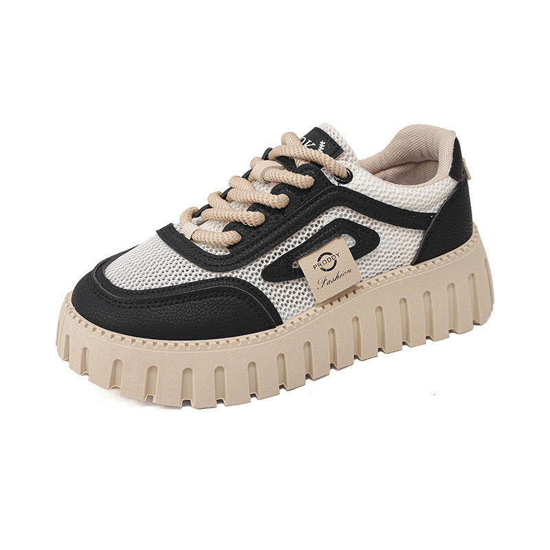 Damen Chunky Sneakers mit atmungsaktiver Mesh-Oberfläche und stabiler Gummisohle EB