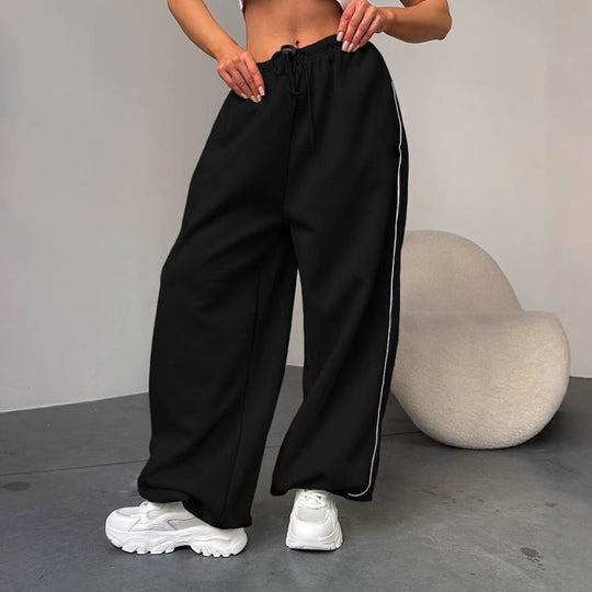 Damen Weite Sporthose mit elastischem Bund EB