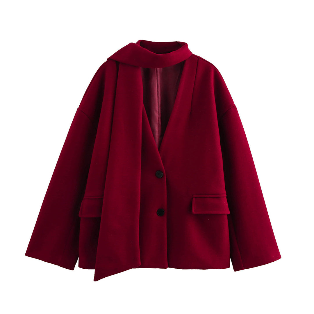 Damen Übergangsjacke mit innovativem asymmetrischem Design und stilvollem Kragen EB