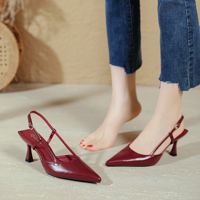 Damen stilvolle Slingback-Pumps mit schmalem Absatz EB