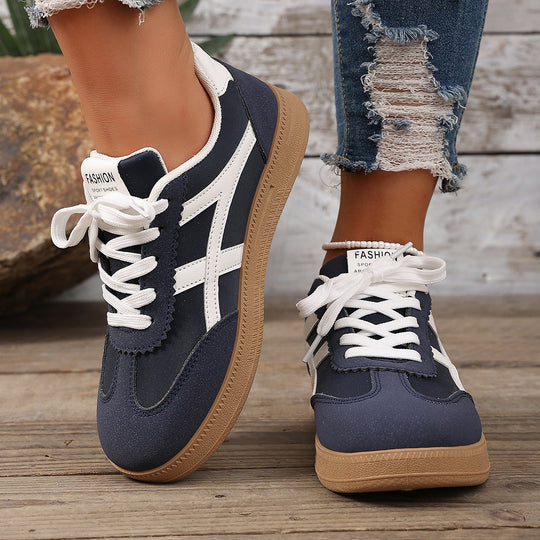 Damen Sneakers im Retro-Design mit hochwertiger Schnürung EB