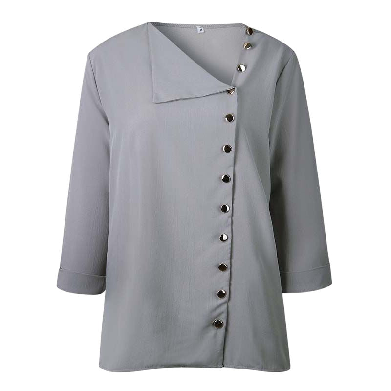 Damen Button-Up Relaxed Fit Bluse EB