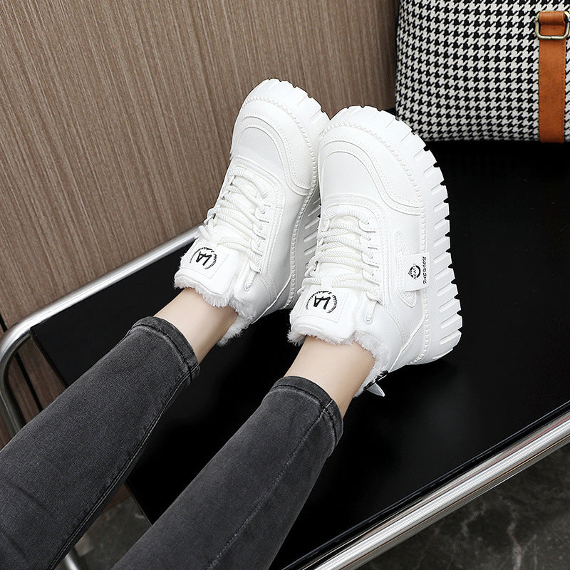 Damen Sportliche High-Top Sneakers mit gefüttertem Innenfutter und rutschfester Laufsohle EB
