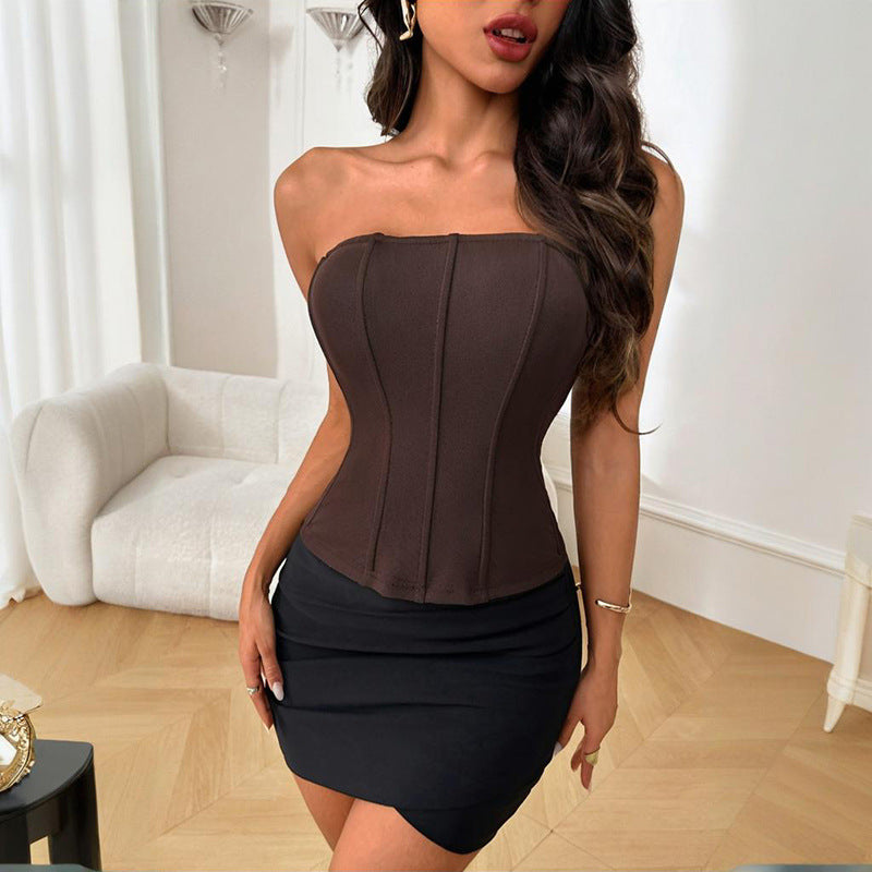 Damen Bustier-Oberteil mit figurformendem Design EB