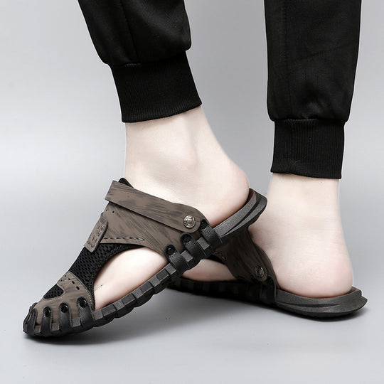 Damen Sportliche Aqua-Sandalen mit atmungsaktiver Netzstruktur und rutschfester Sohle EB