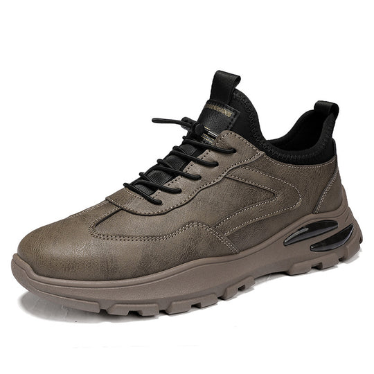 Herren Sportliche Leder Sneakers mit dämpfender Sohle EB