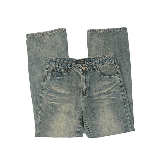 Damen weit geschnittene Jeans mit einzigartigem Vintage-Look EB