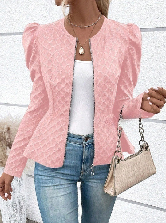 Damen modischer Blazer mit Puffärmeln EB
