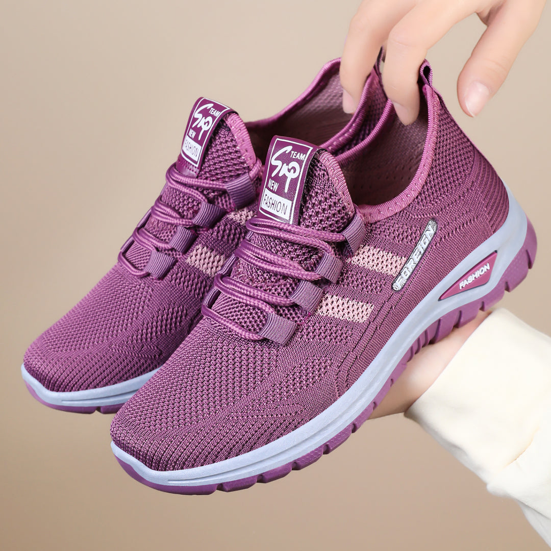 Damen Atmungsaktive Sport-Sneaker mit elastischem Schnürsystem EB