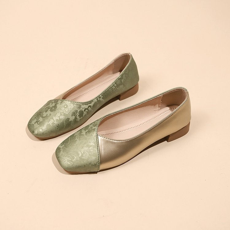 Damen elegante Ballerinas mit floralem Design und komfortablem Fußbett EB