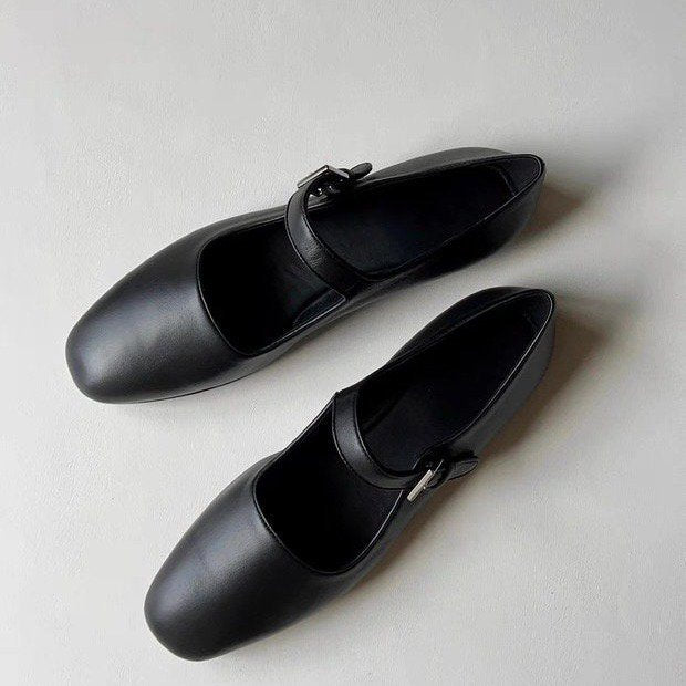 Damen elegante Mary Jane Ballerinas mit modischer Schnalle EB