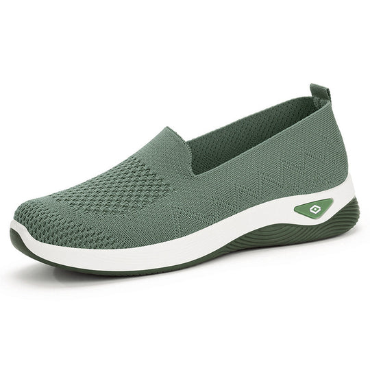Damen Bequeme Slip-On Sneakers mit atmungsaktivem Obermaterial EB
