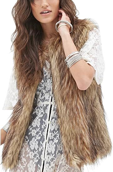 Damen Elegante Kunstpelzweste mit modernem Schnitt EB