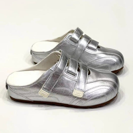 Damen Komfortable Clogs mit verstellbaren Klettverschlüssen und ergonomischem Fußbett EB