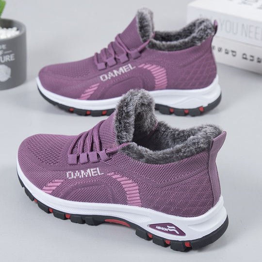 Damen Winterfeste und Atmungsaktive Sneakers mit Kuscheligem Innenfutter EB