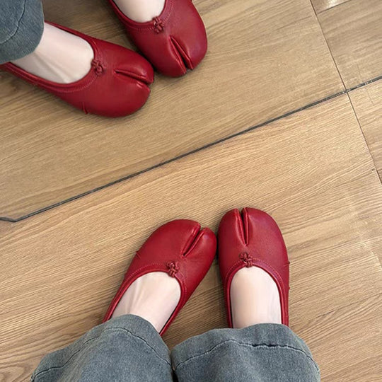 Damen elegante Ballerinas mit komfortablem Blockabsatz und modischem Falten-Design EB