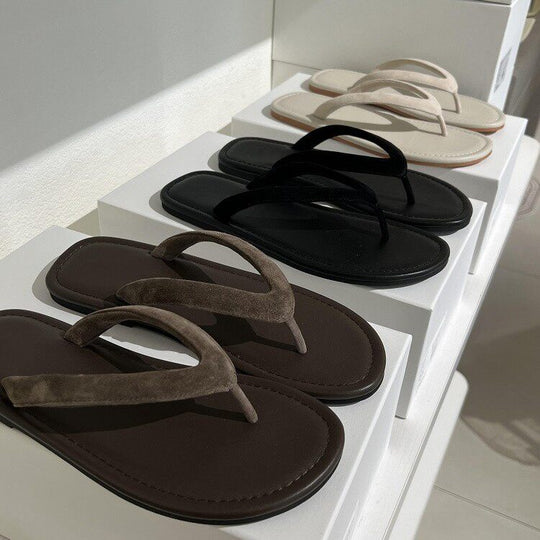 Damen Zehentrenner mit weich gepolsterter Sohle und elegantem Riemendesign EB