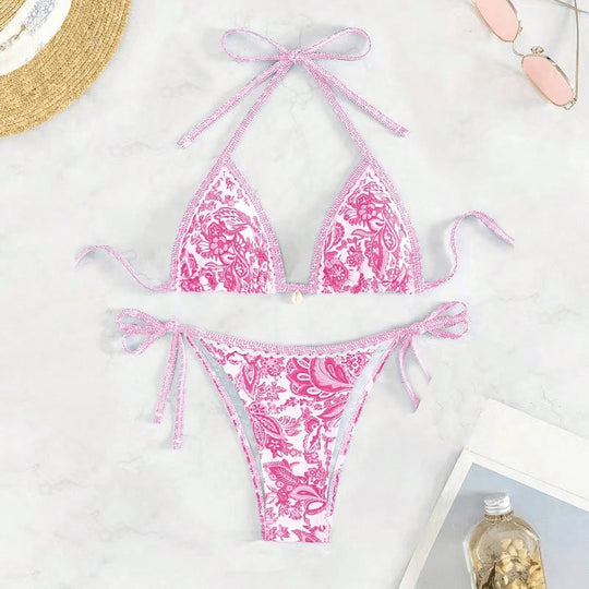 Damen Triangel-Bikini mit raffinierten Schnürdetails EB