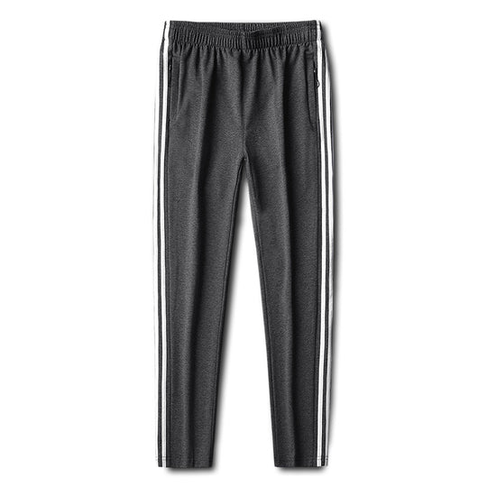 Herren Slim-Fit Trackhose mit seitlichen Kontraststreifen, Reißverschlusstaschen und elastischem Bund EB