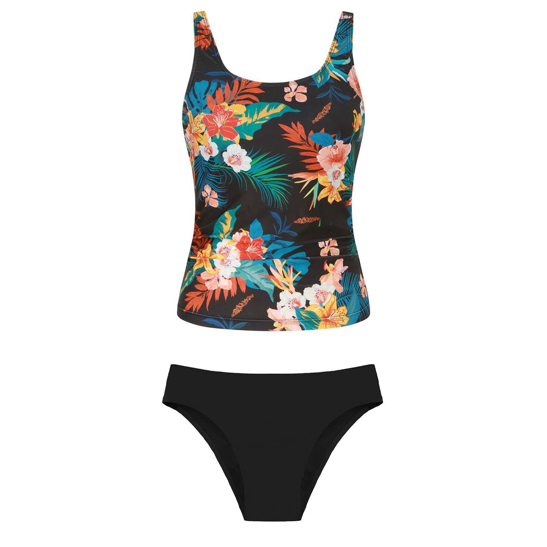 Damen Bikiniset mit floralem Oberteil und klassischem Unterteil EB
